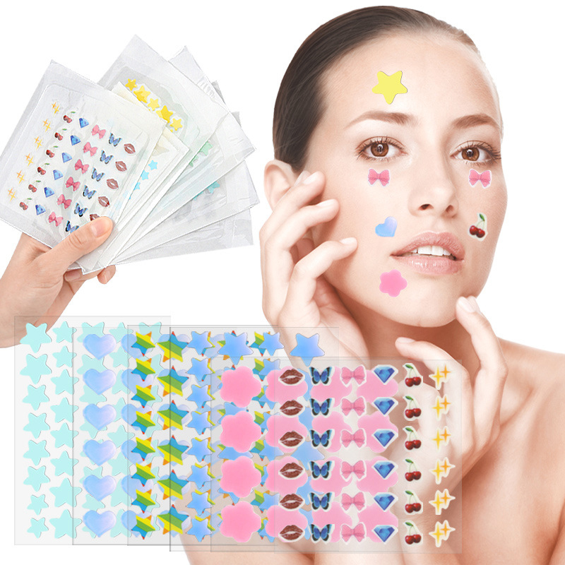 Beauty Makeup & D Anime Studio - Kolorowe, kreskówkowe plastry na trądzik, naklejki
