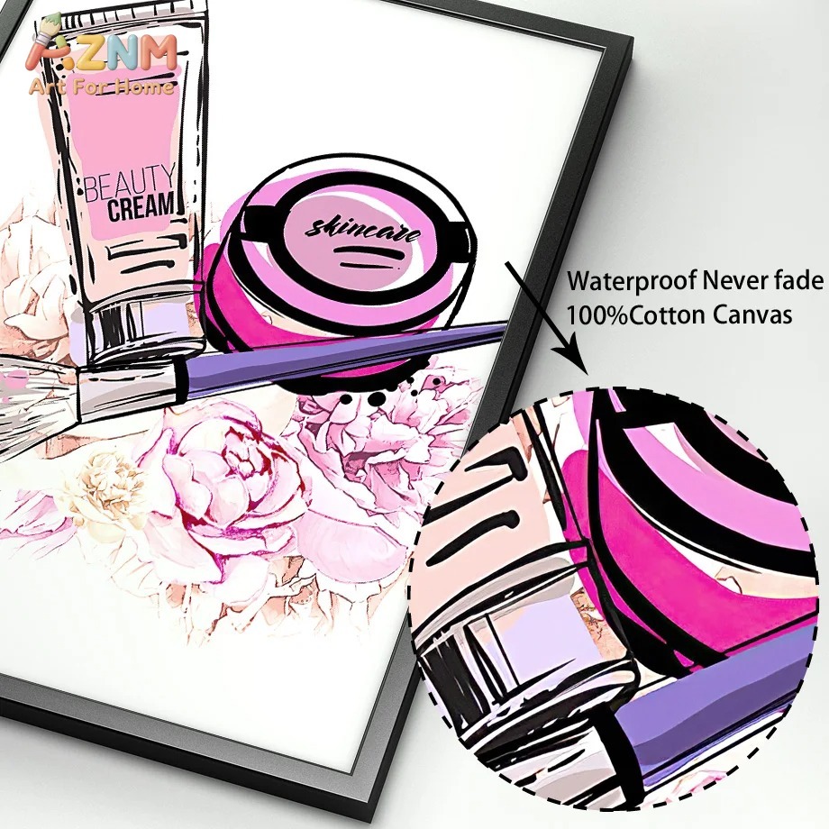 AZNM Różowe Paznokcie Makijaż  – Makeup Is Beauty Quotes recenzja i cena