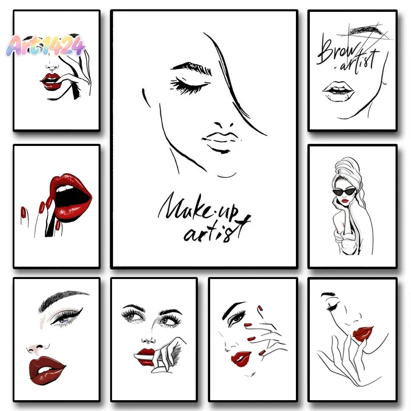 Plakat z motywem makijażu i mo – Makeup Is Beauty Quotes recenzja i cena