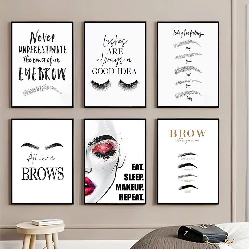 Moda makijaż obraz na płótnie  – Makeup Is Beauty Quotes recenzja i cena